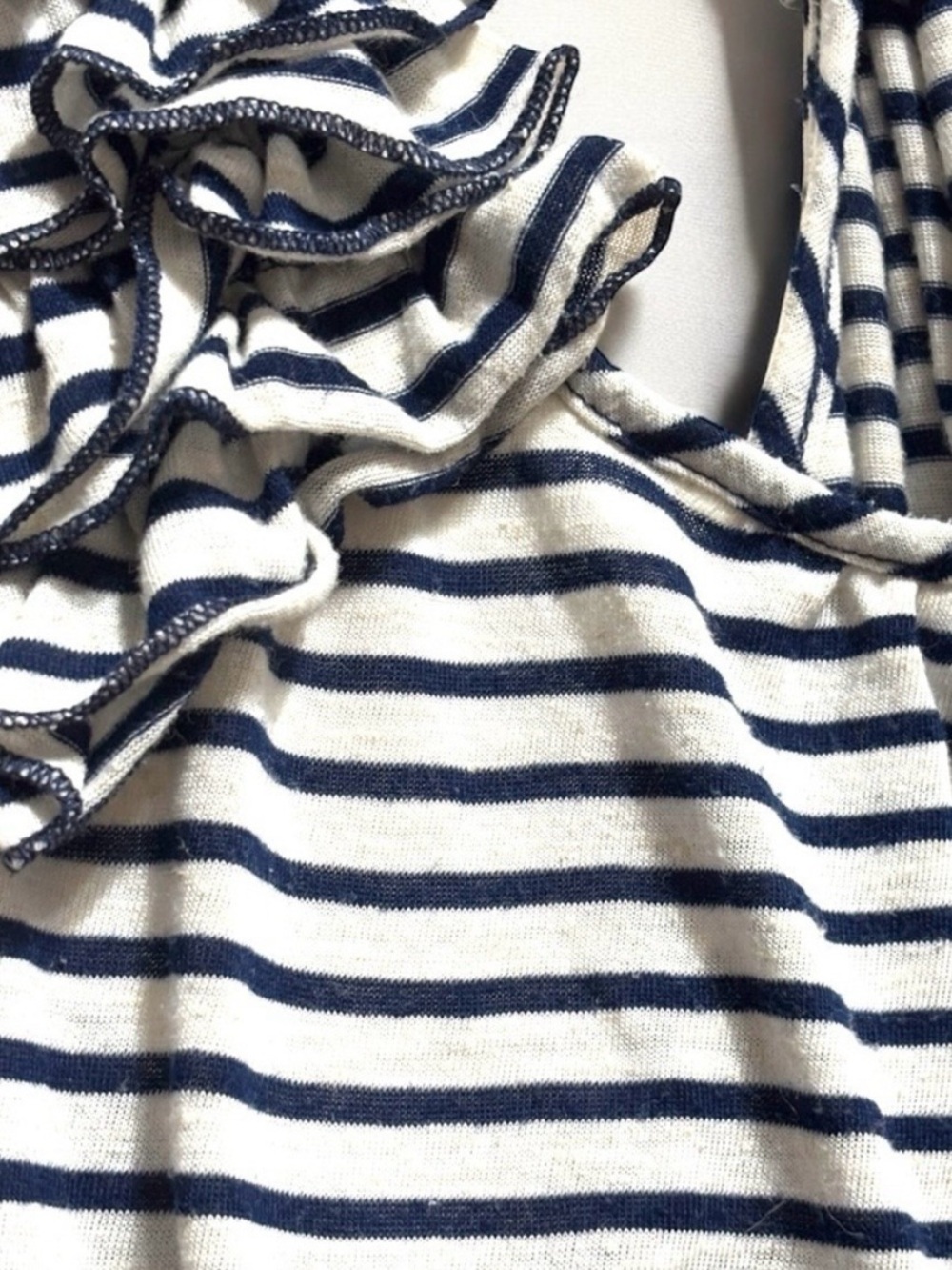 Striped Racerback Top with Ruffle Detail - Picture 3 of 10